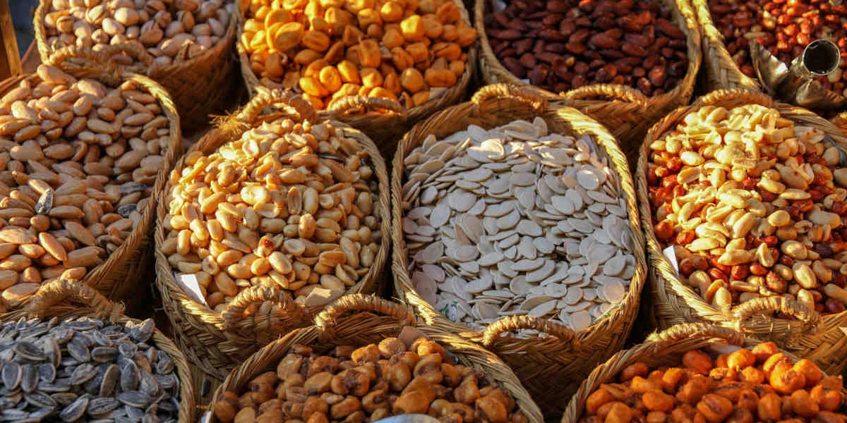 nuts and grains