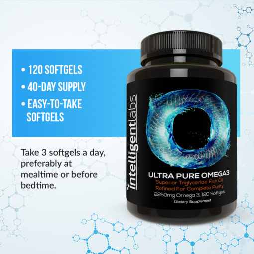 Ultra pure Omega-3 fish oil capsules