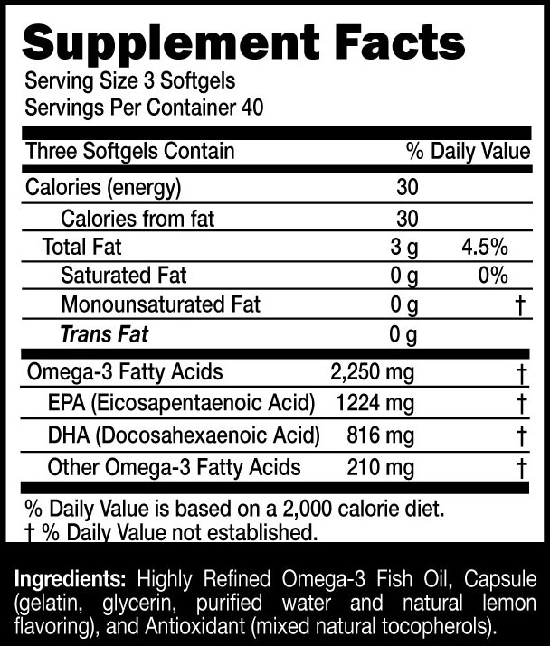 Pure Omega 3 Fish Oil Supplement Intelligent Labs