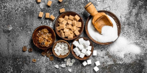 different types of sugar and sweeteners