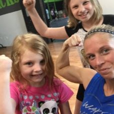 Women working out.