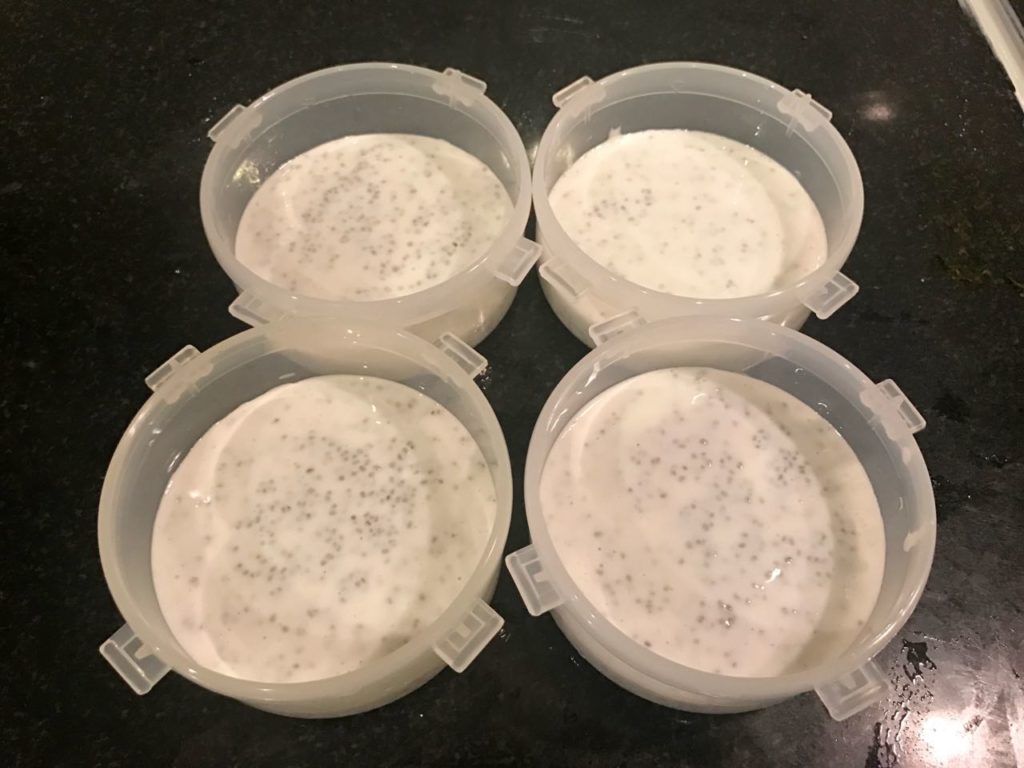 Keto chia seed pudding.