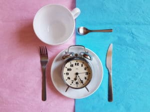 Clock on plate