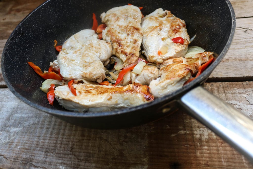 Keto spicy chicken alfredo.