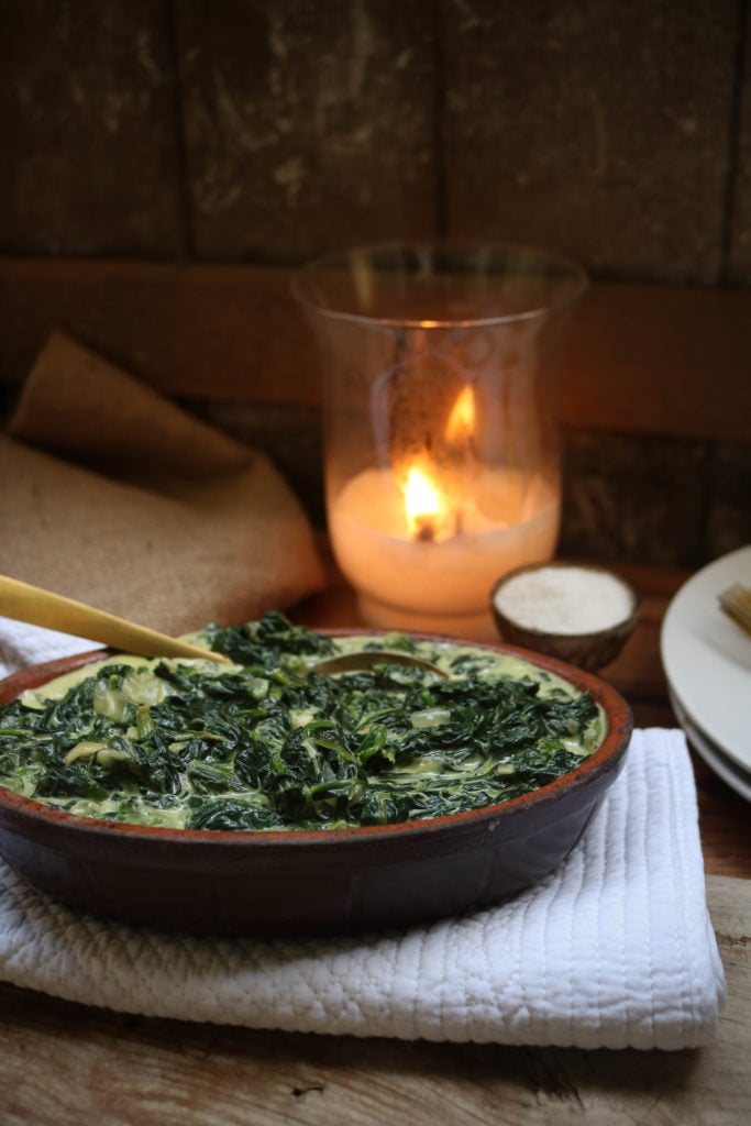 Thanksgiving keto creamed spinach.