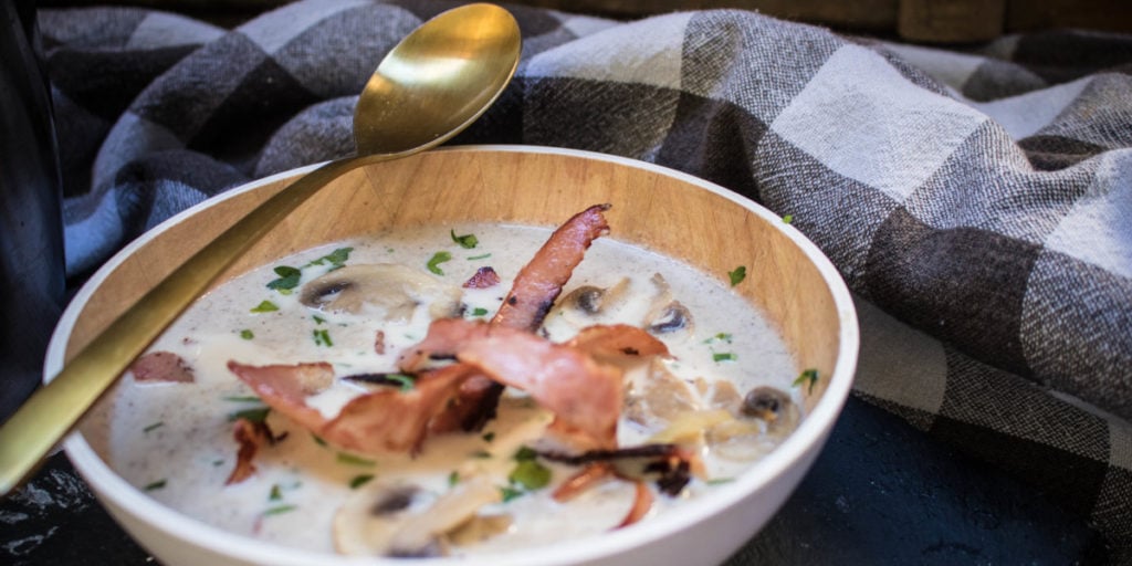 low carb mushroom soup with bacon