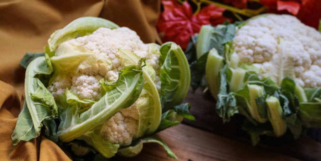 Step 1 on making a thanksgiving keto cauliflower mash.