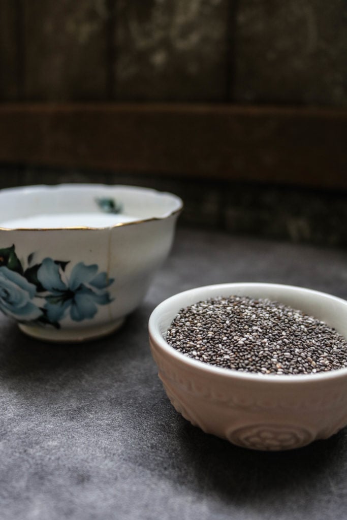 Keto chia seed pudding.