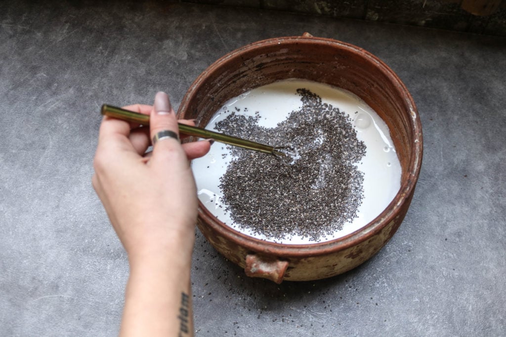 Keto chia seed pudding.