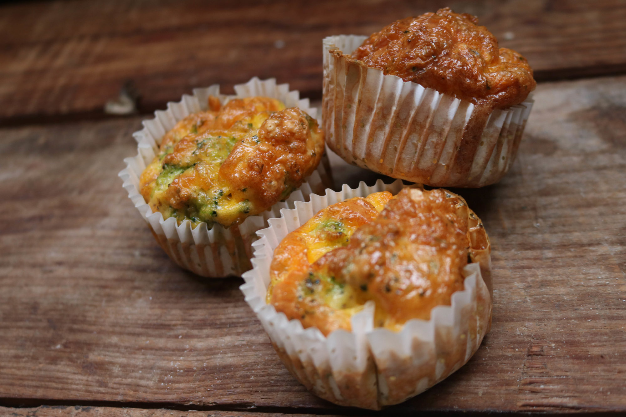 Keto broccoli cheddar egg muffins.