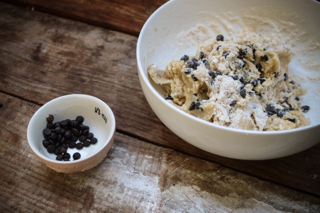 Keto chocolate chip cookies.