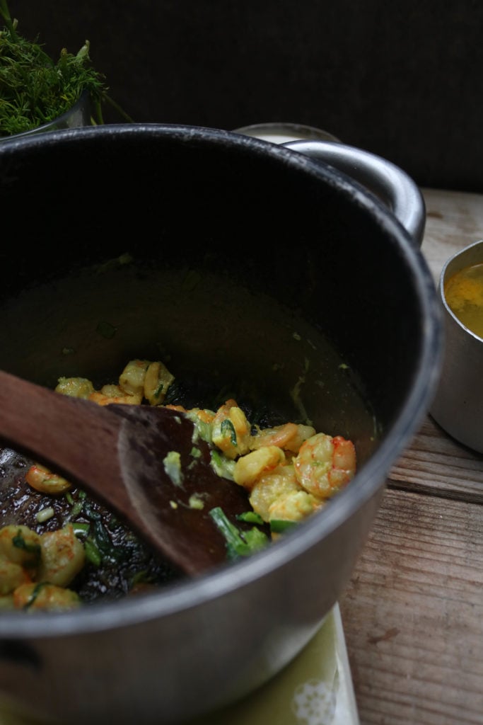 Keto shrimp chowder.