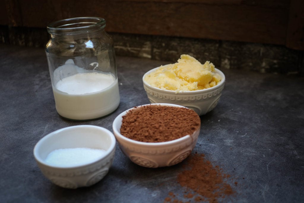 Valentine’s day heart shaped chocolates ingredients.