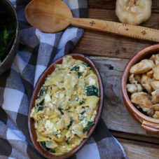 Chicken and keto spinach artichoke dip.