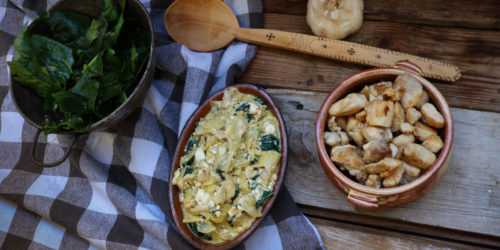 Chicken and keto spinach artichoke dip.