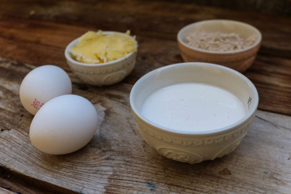 step 1 on how to make keto coconut porridge