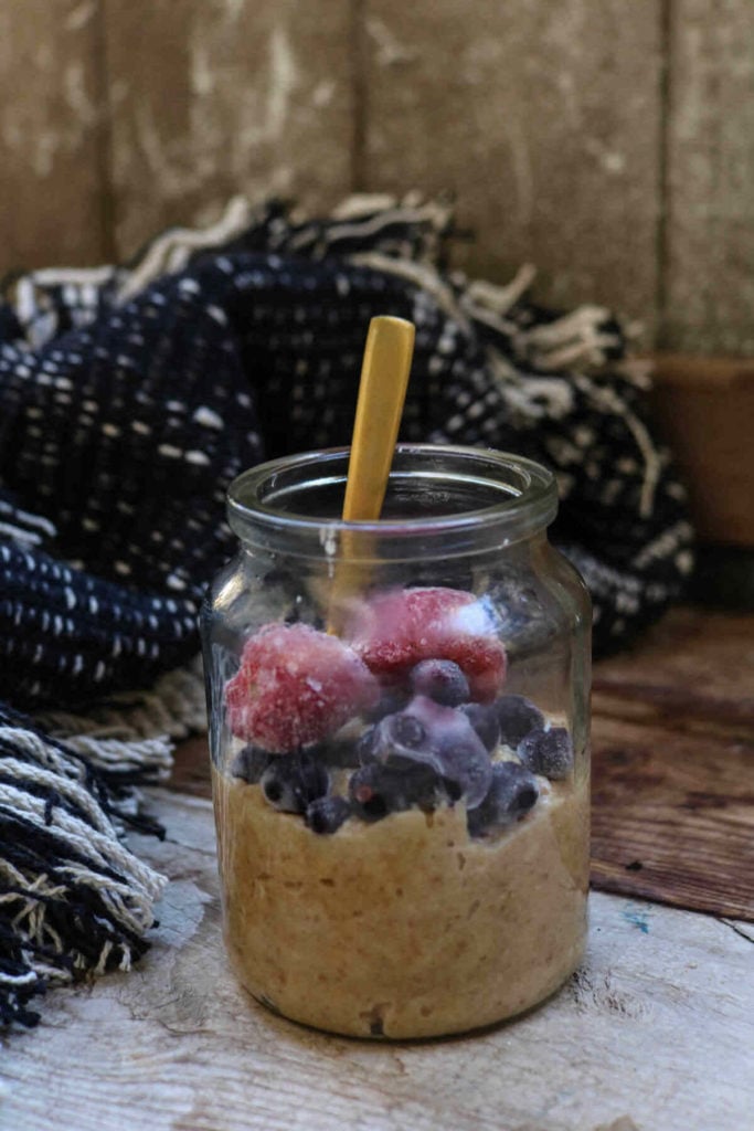 step 3 on how to make low carb coconut cream porridge