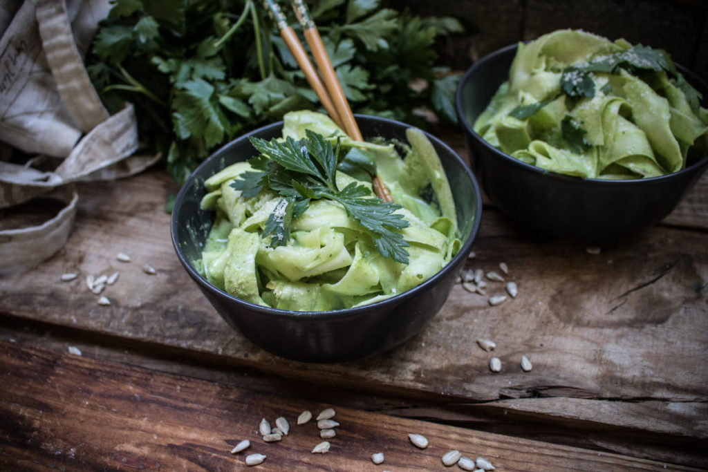 Zucchini noodles.