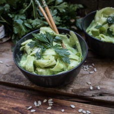 Zucchini noodles.