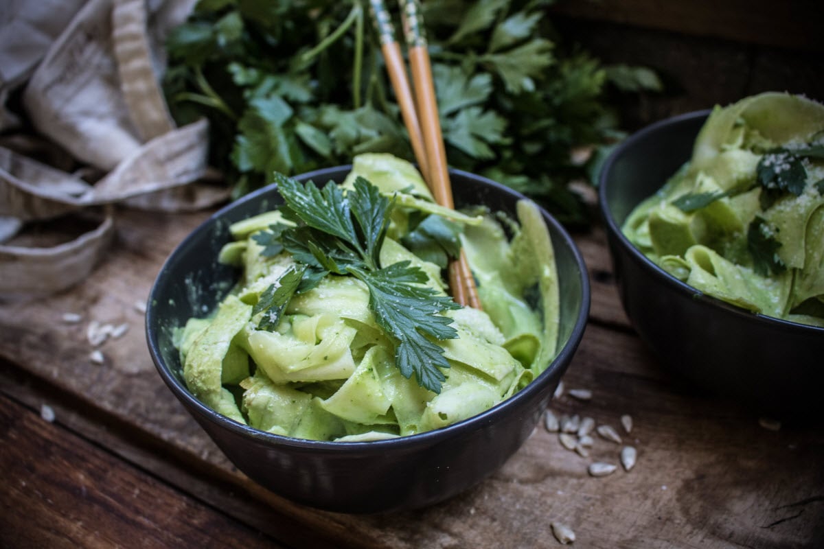 Zucchini noodles.