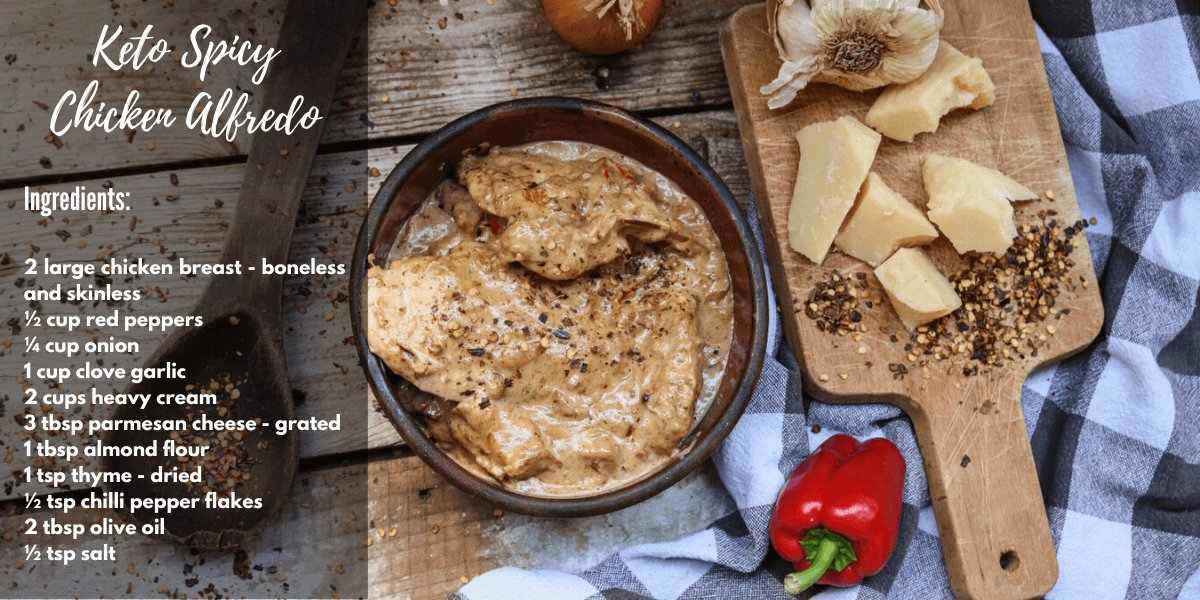 recipe for keto spicy chicken alfredo