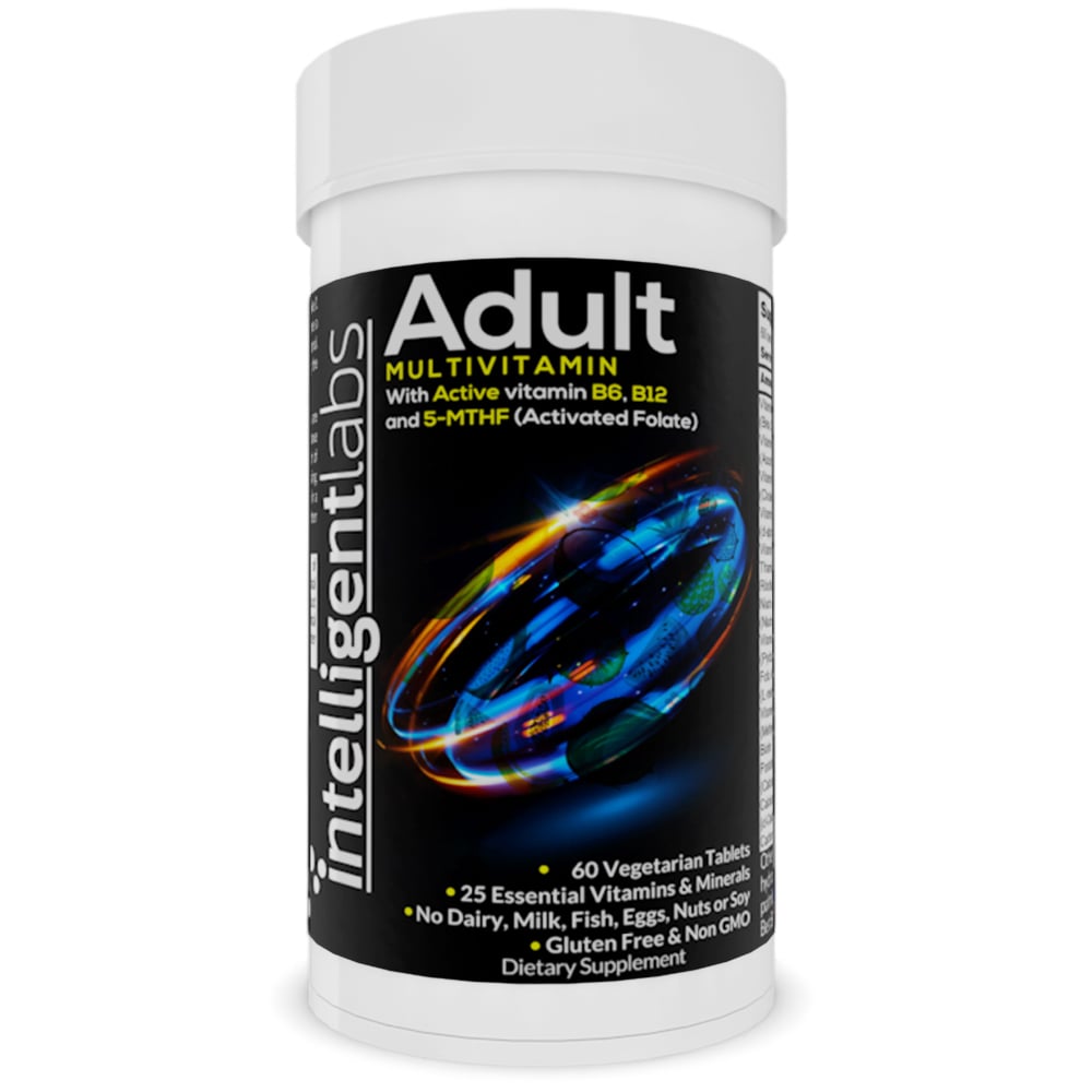 a bottle of Intelligent Labs Adult Multivitamins