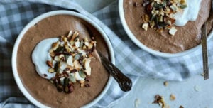 Keto chocolate chia pudding