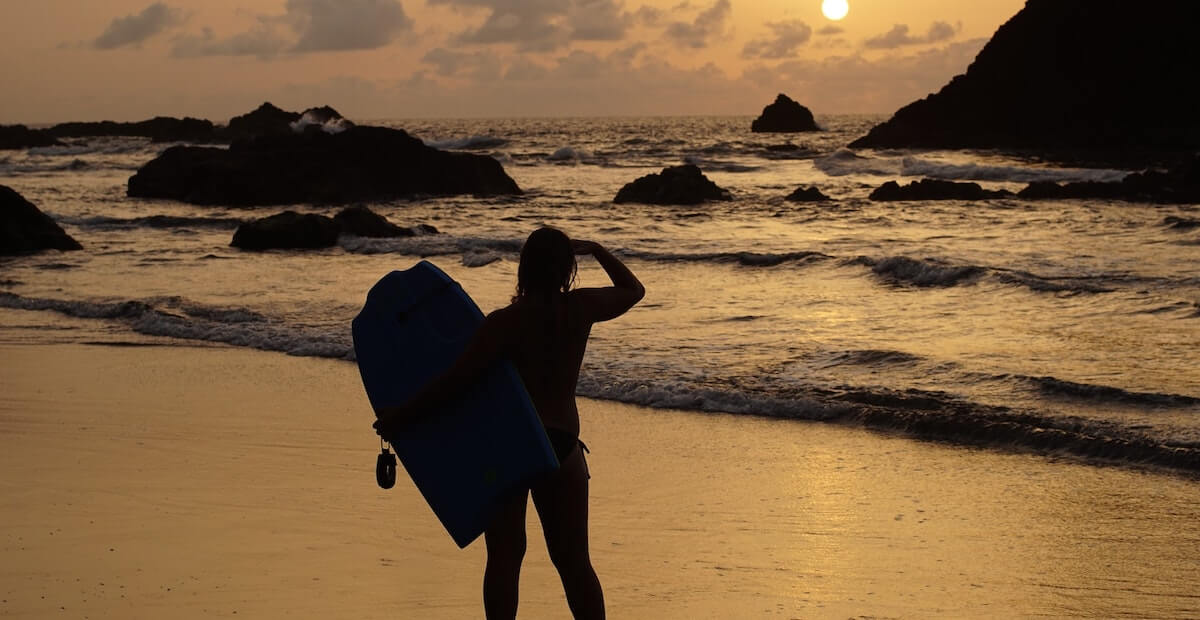 surfer on the beach