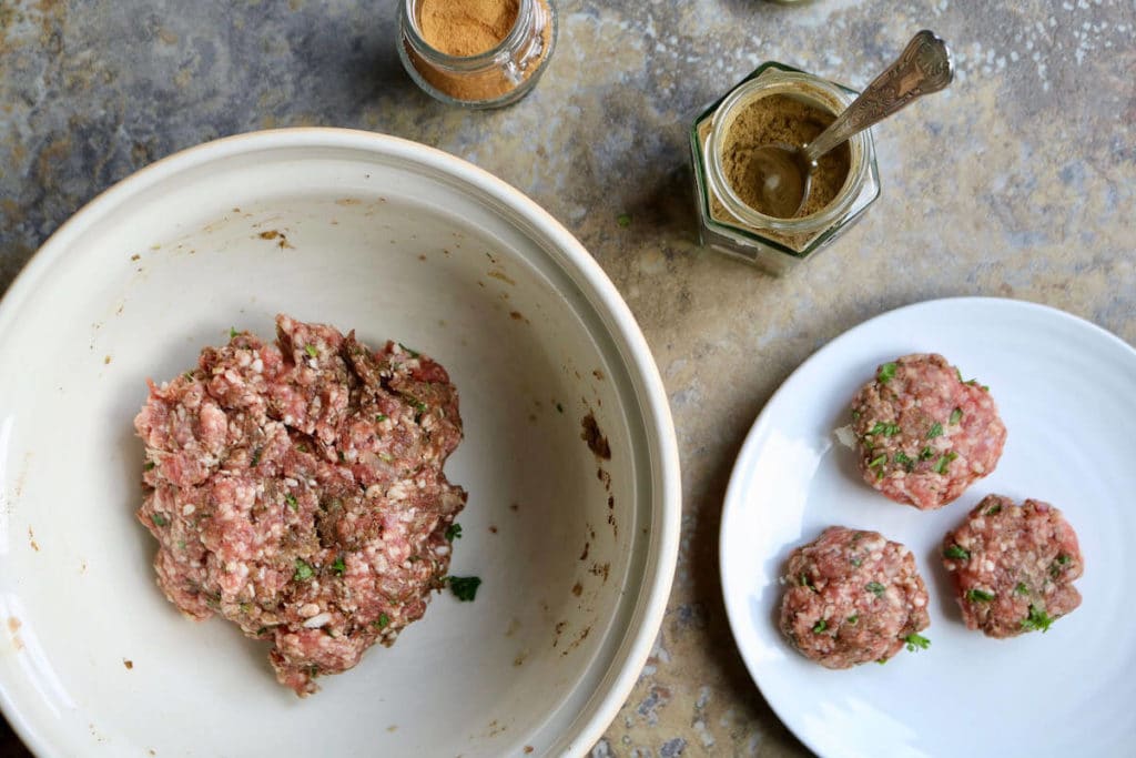 step 1 – make the keto lamb kofta first