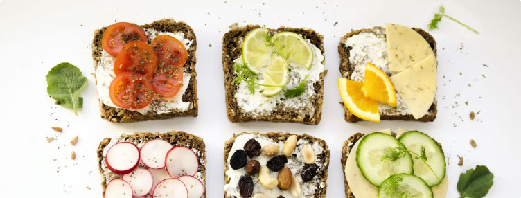 Picture of healthy toasts