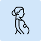 Logo of a pregnant woman