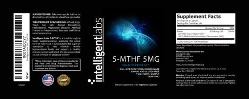 5 MTHF 5MG supplement