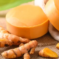 featured image for blog post on turmeric soap
