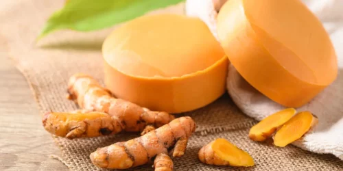 featured image for blog post on turmeric soap