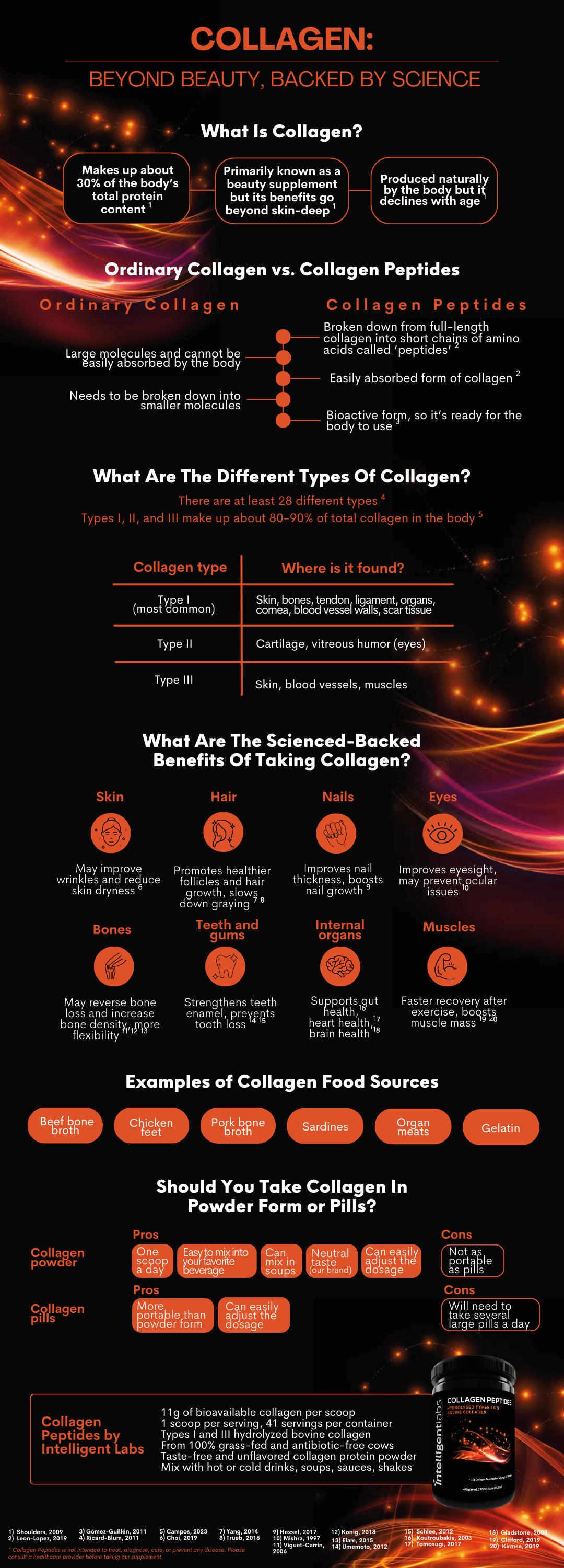 Collagen Peptides Infographic by Intelligent Labs